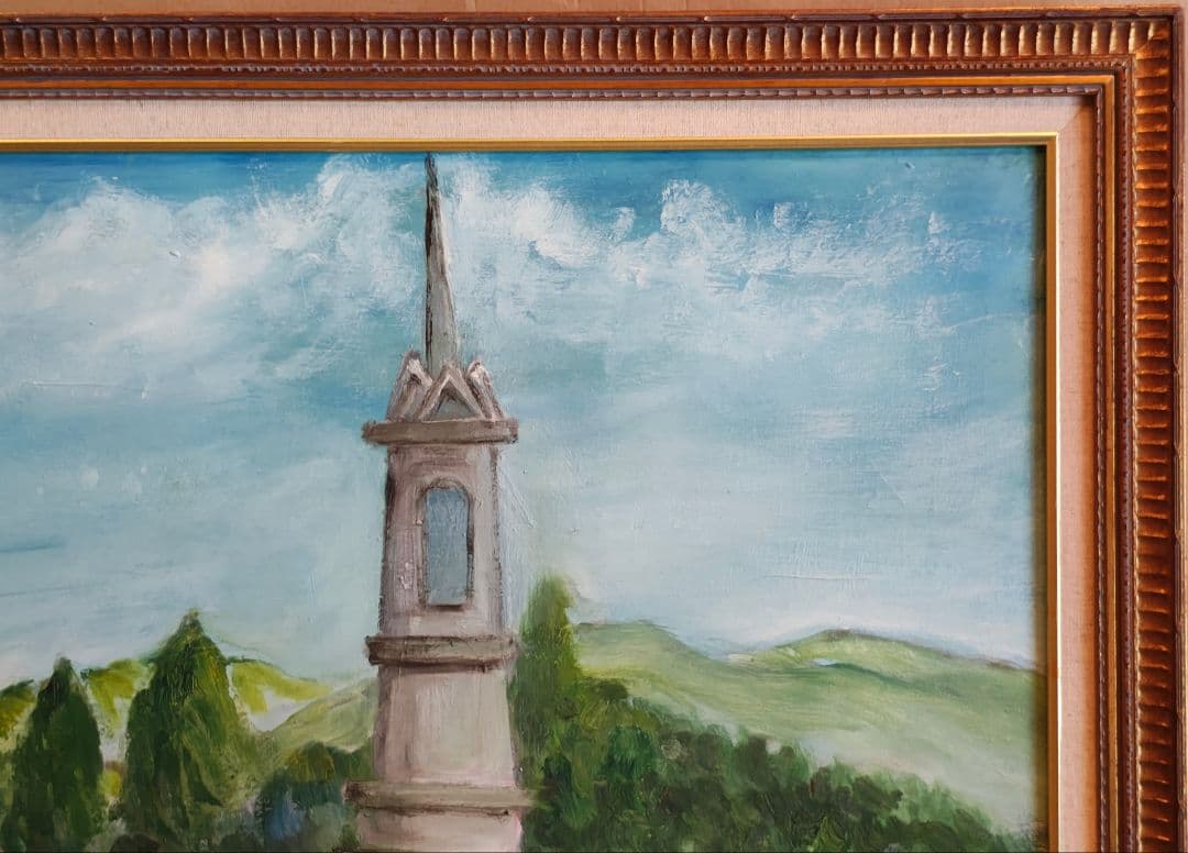 F30号 油絵 額縁 キッズスペース 農園カフェ 絵本の国 仮縁 公募展