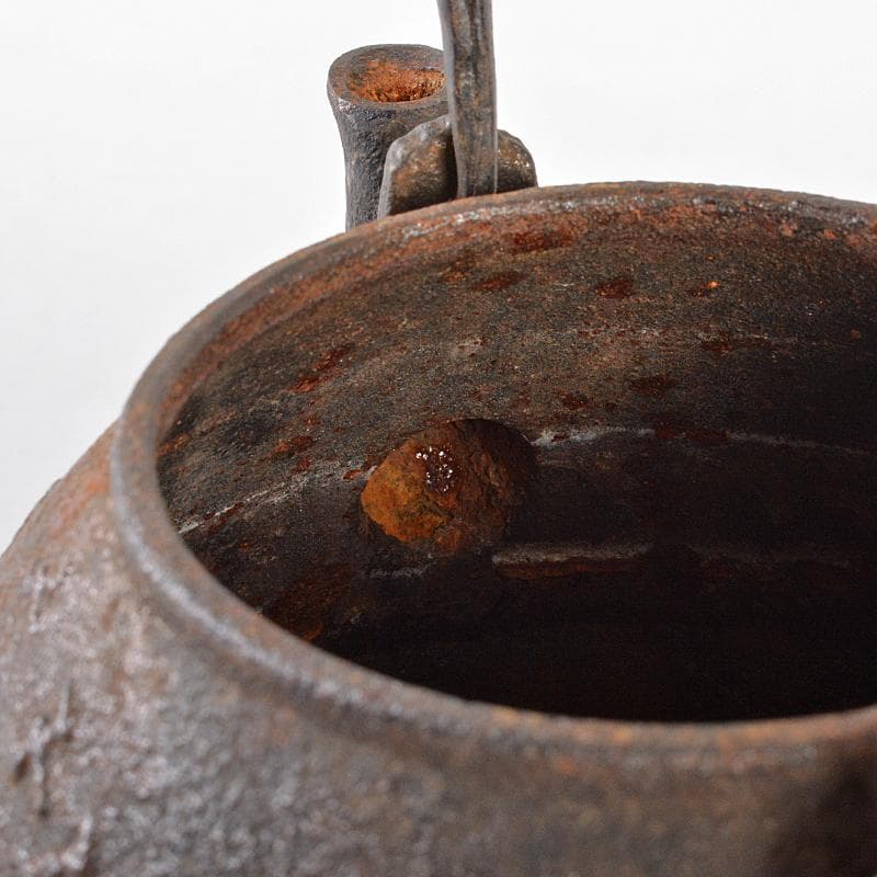 煎茶道具　三越製　近江八景図　鉄瓶　鉄釜　M　R5420