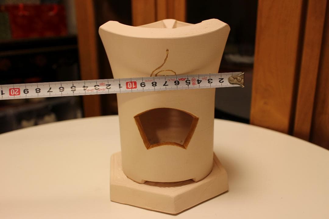 白泥 涼炉 六角形ベース付き