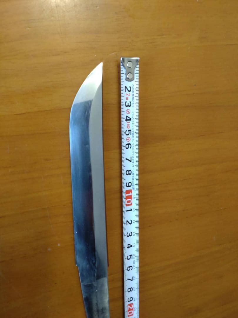 日本刀　残欠　切先部、刃長14.7cm合法サイズです　竹細工刀の材料にいかがです
