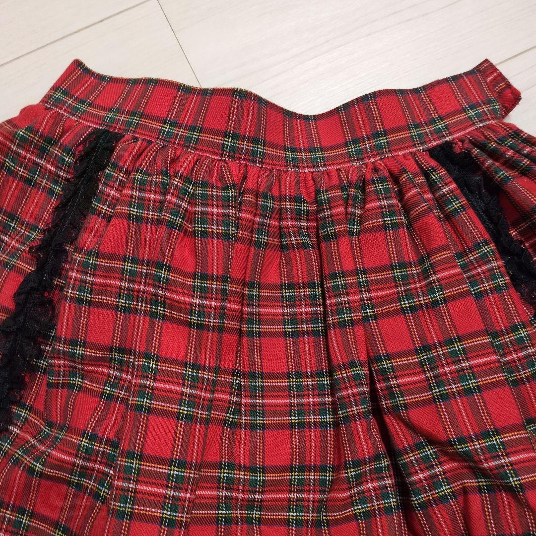 メタモルフォーゼ　ギンガムチェック フレアスカート