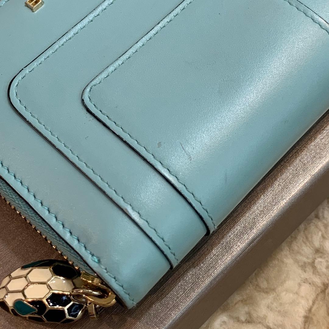 ☆美品☆BVLGARI セルペンティ フォーエバー パース ライトブルー系