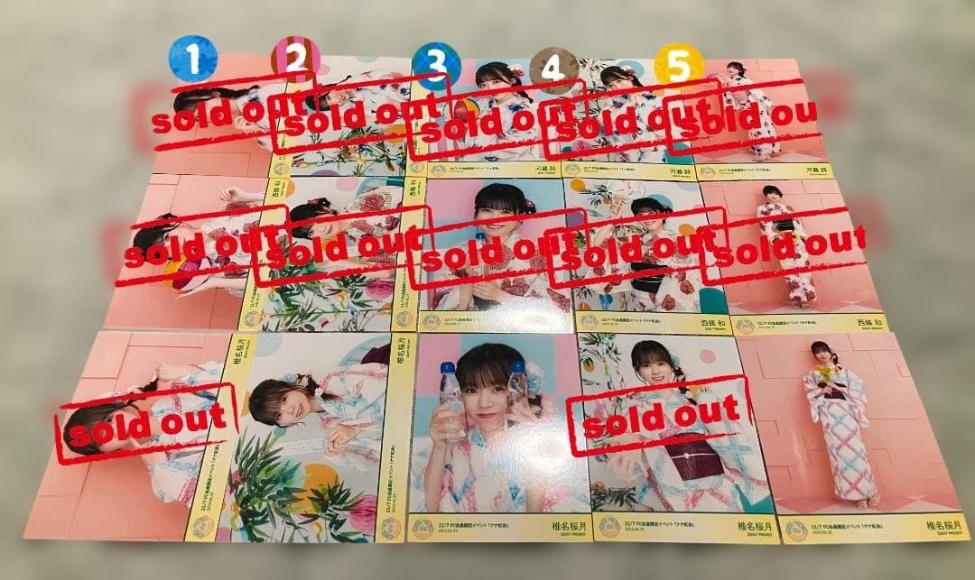 ナナニジ　22/7　ナナ虹会 第3弾　浴衣ブロマイド　バラ売り