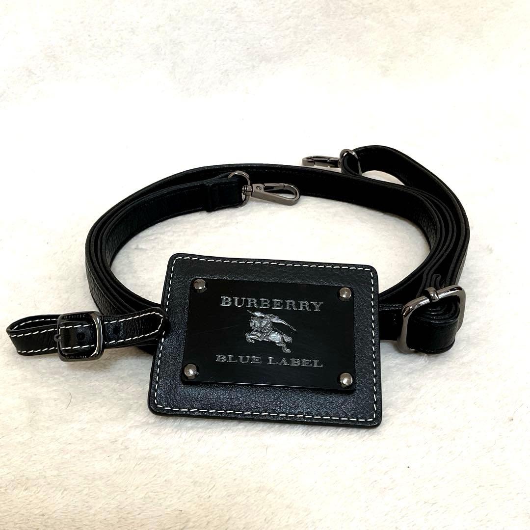 【美品】バーバリーショルダーバッグ オールレザー リバーシブル 黒 2way