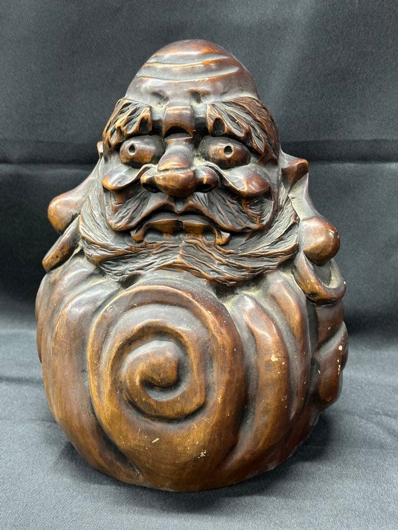 希少】一位一刀彫 達磨大師 ダルマ 縁起物
