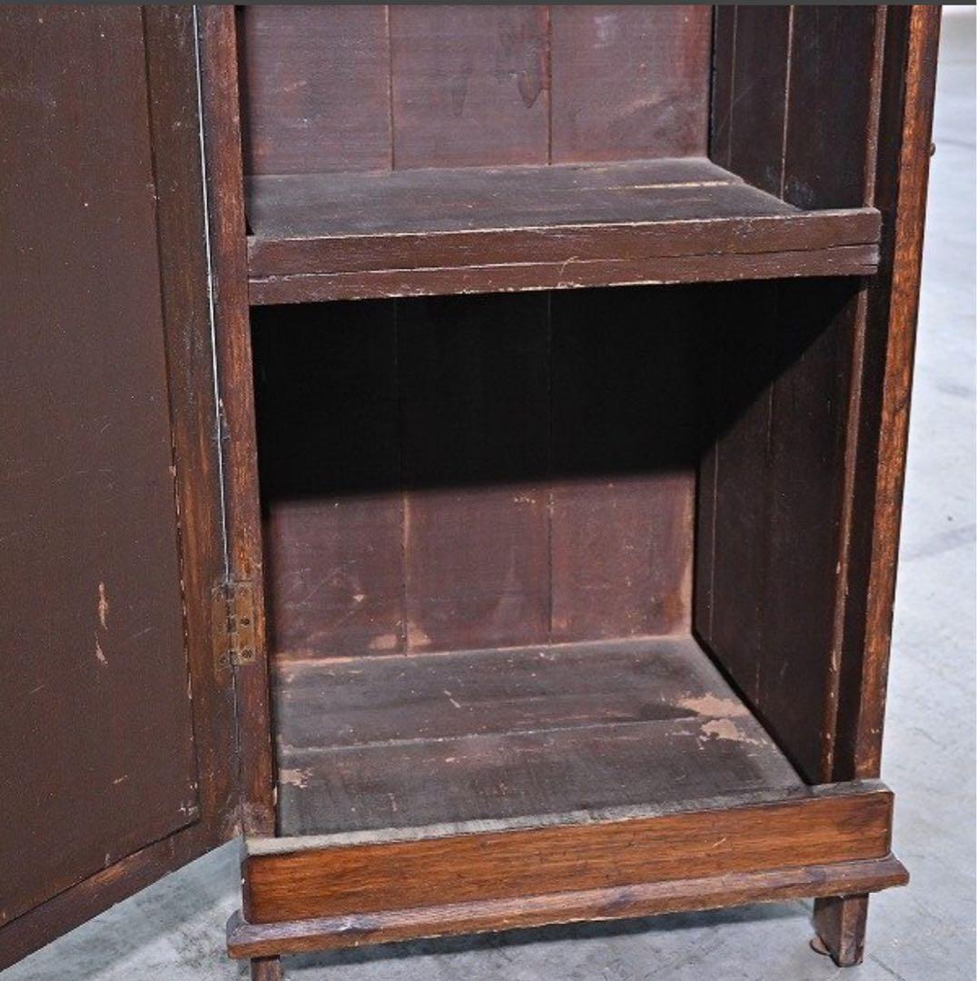 英国アンティーク 電話台 オーク無垢材 ナチュラル 収納 ディスプレイ