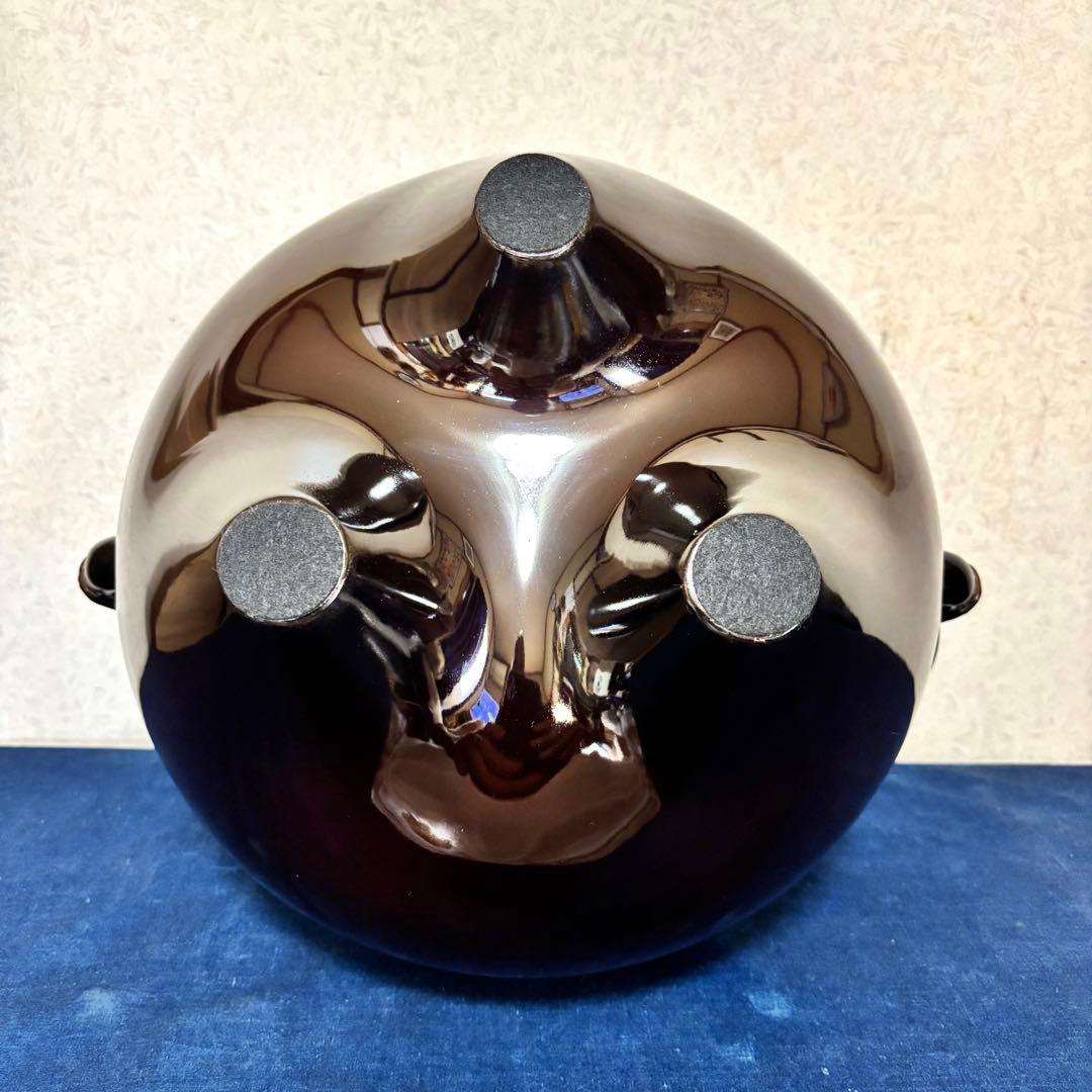 人間国宝高橋敬典 風炉 茶釜 電熱器 唐銅朝鮮風炉 野々田電熱器 敷板