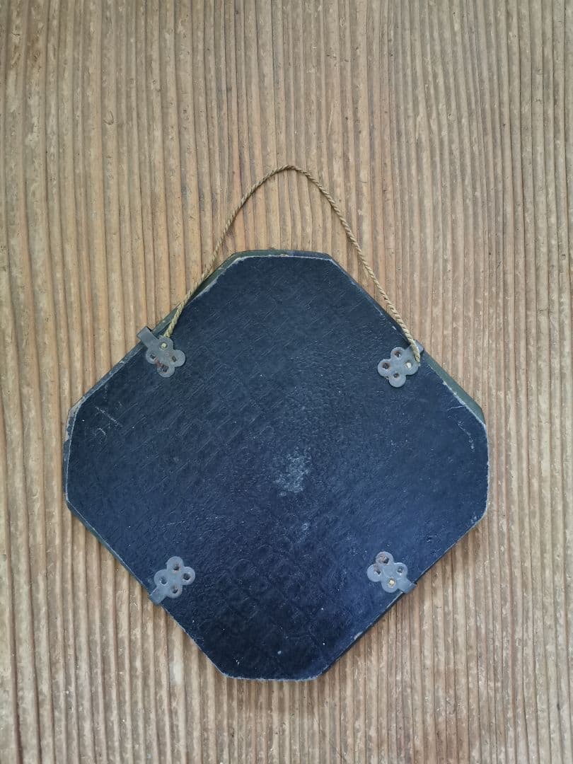 アンティーク 初聖体記念 キリストと少年 美しい八面体壁掛け