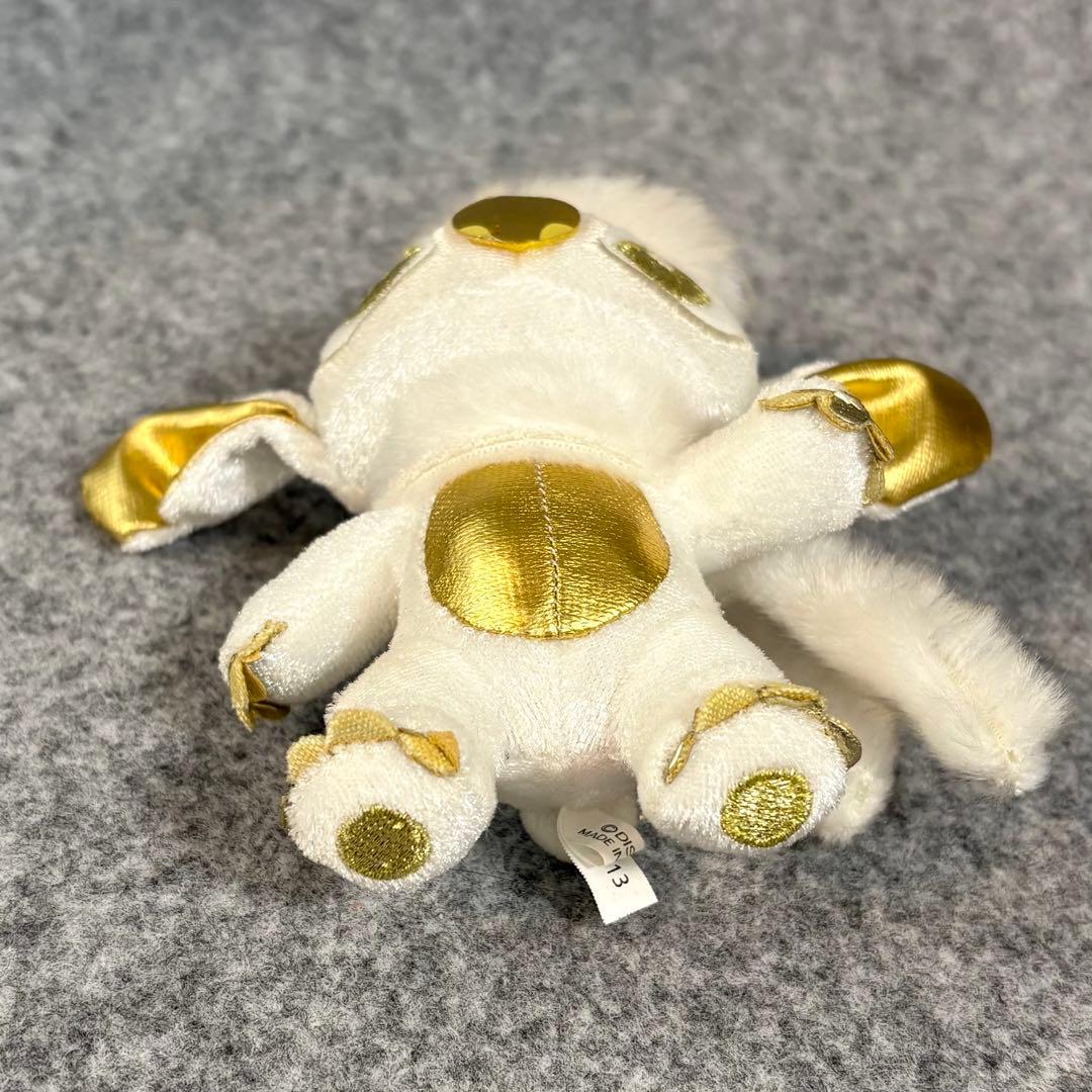 スティッチ クリスマス ぬいぐるみ マスコット ストラップ ホワイト ゴールド