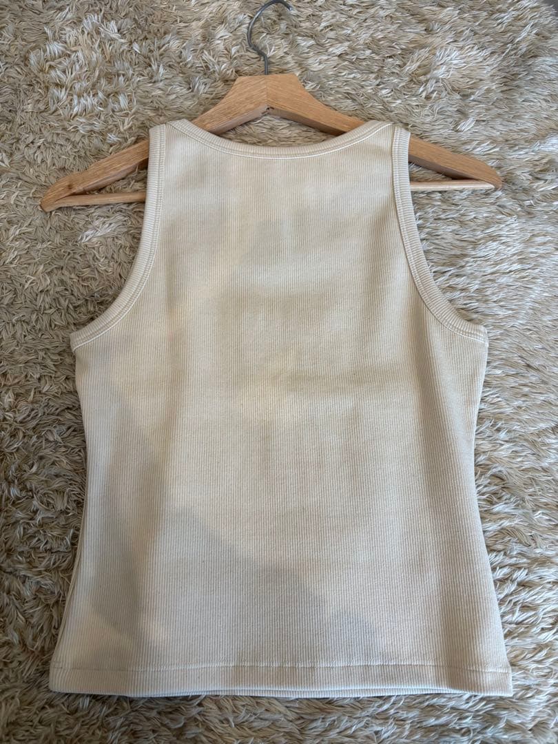 未使用 ミュウミュウ 新作 ラインストーン ロゴ トップス タンクトップ