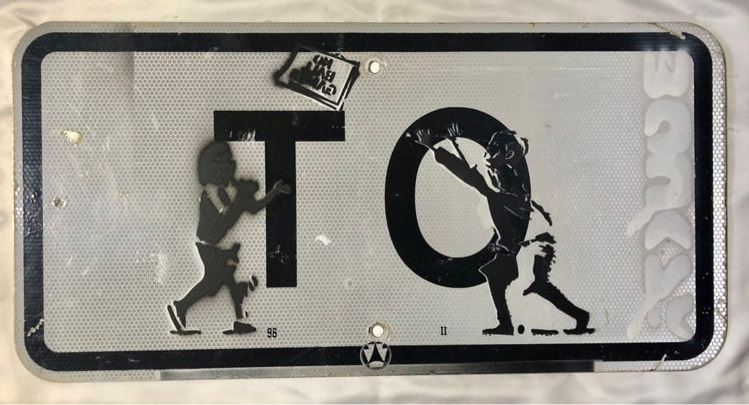 Banksy バンクシー 米国高額落札品 道路標識 Banksy バンクシー米国