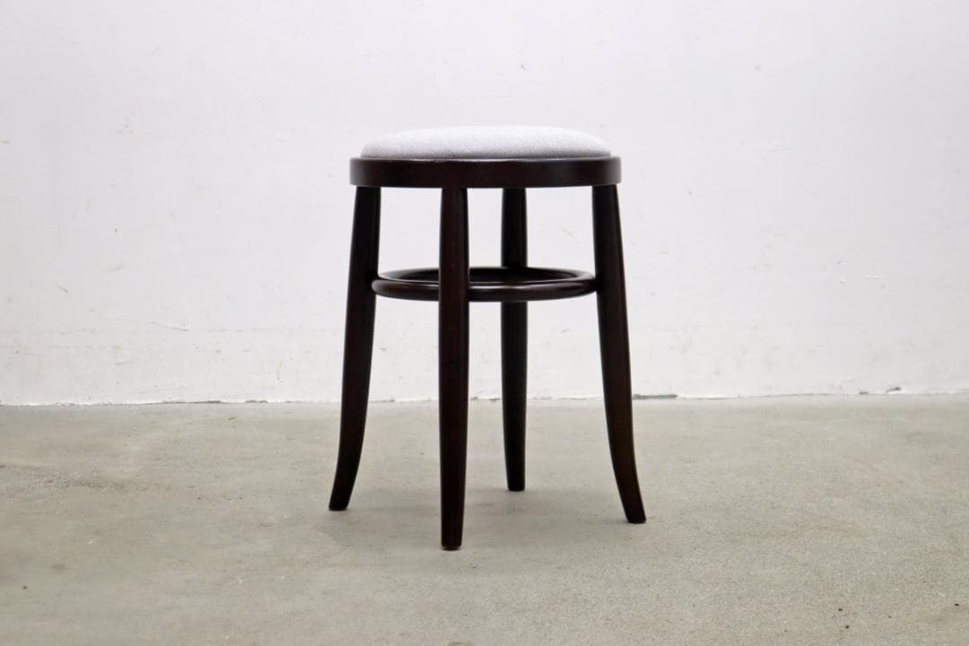 在庫2脚 秋田木工 張替え済み ベントウッド スツール 丸椅子 レトロ モダン
