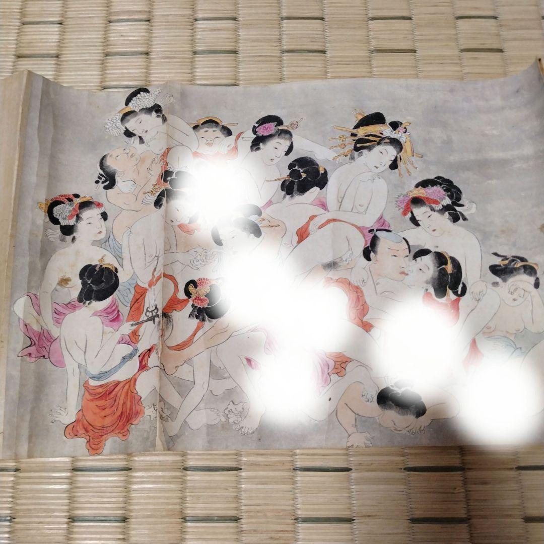 レア！【希少！春画】日本画 巻物 浮世絵 絵巻物 古美術 骨董