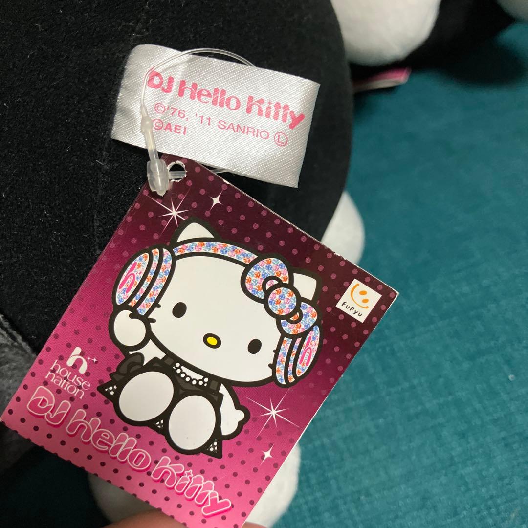 レア　DJ HelloKittyキラキラBIGぬいぐるみ　サンリオ　キティ