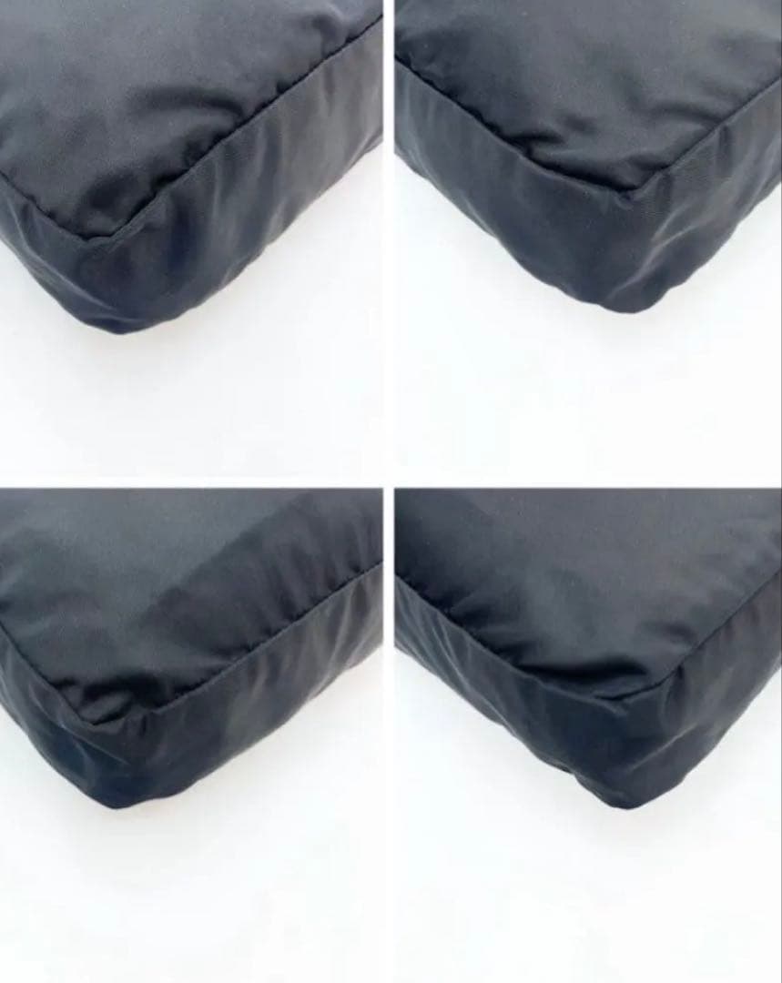 極美品PRADA テスート三角ロゴショルダーバッグ ブラック（未使用に近い）