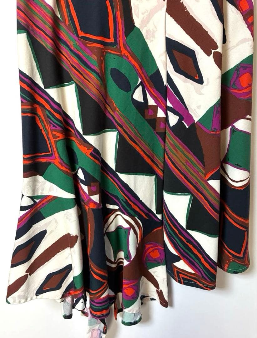 colville 幾何学模様 フレアスカート 40