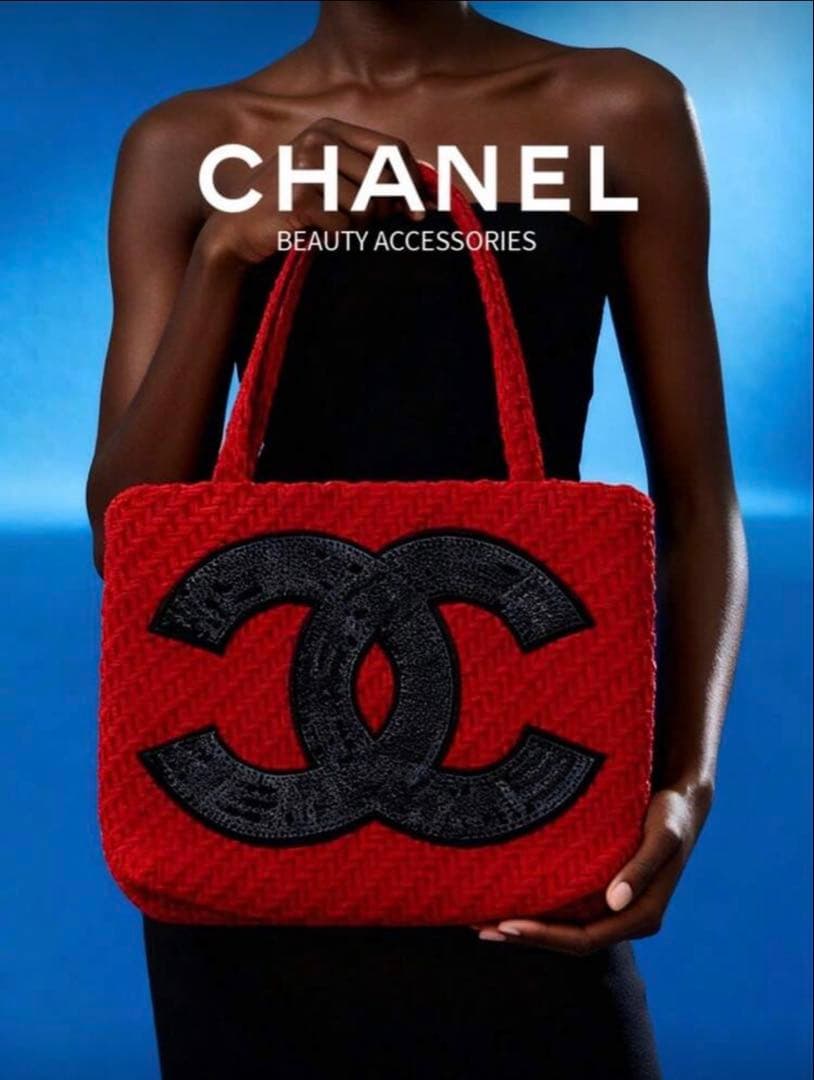 即日発送 CHANEL ノベルティトートバッグ ビッグココマーク レッド
