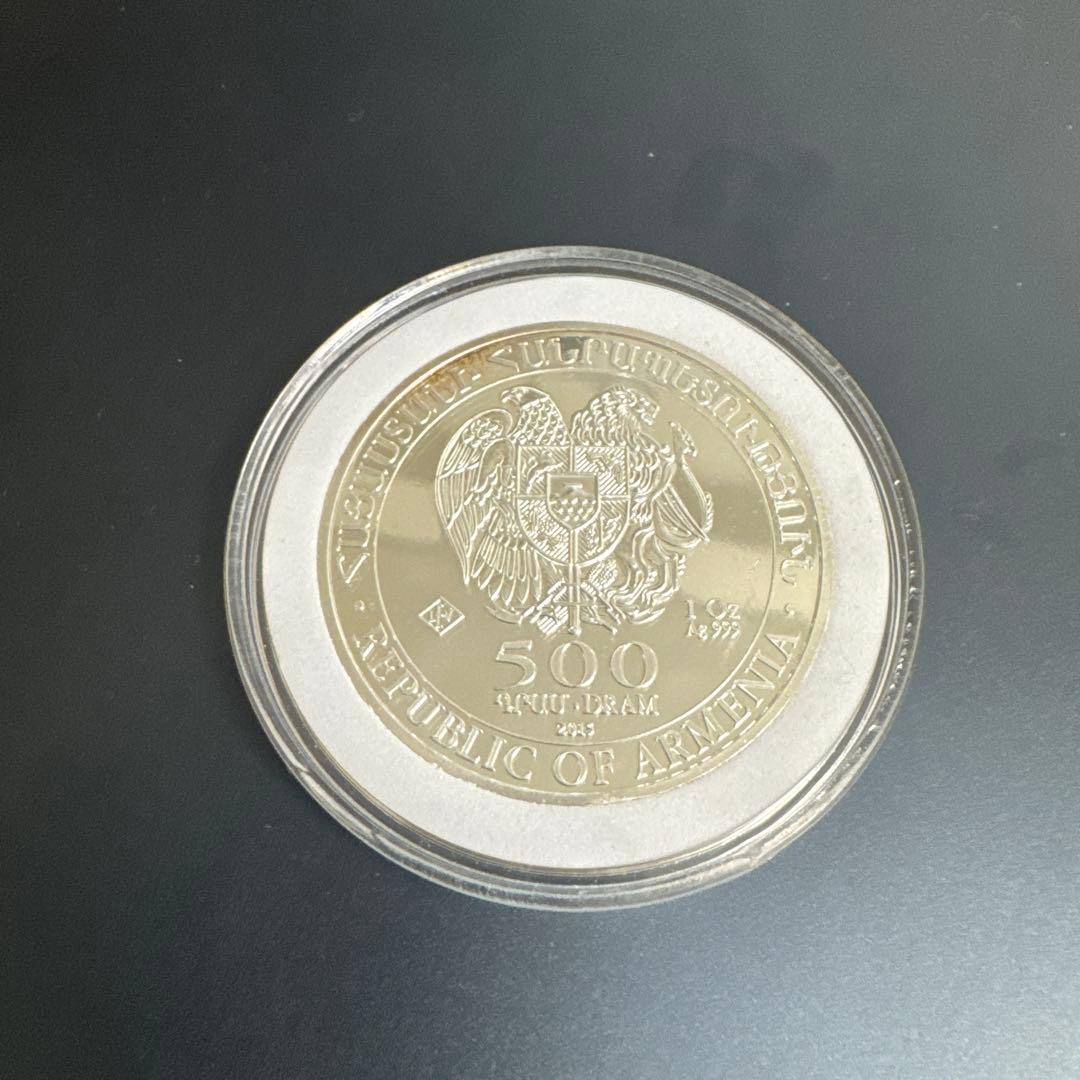 2021 1オンス アルメニア ノアの方舟 銀貨 (クリアケース) 500ドラム