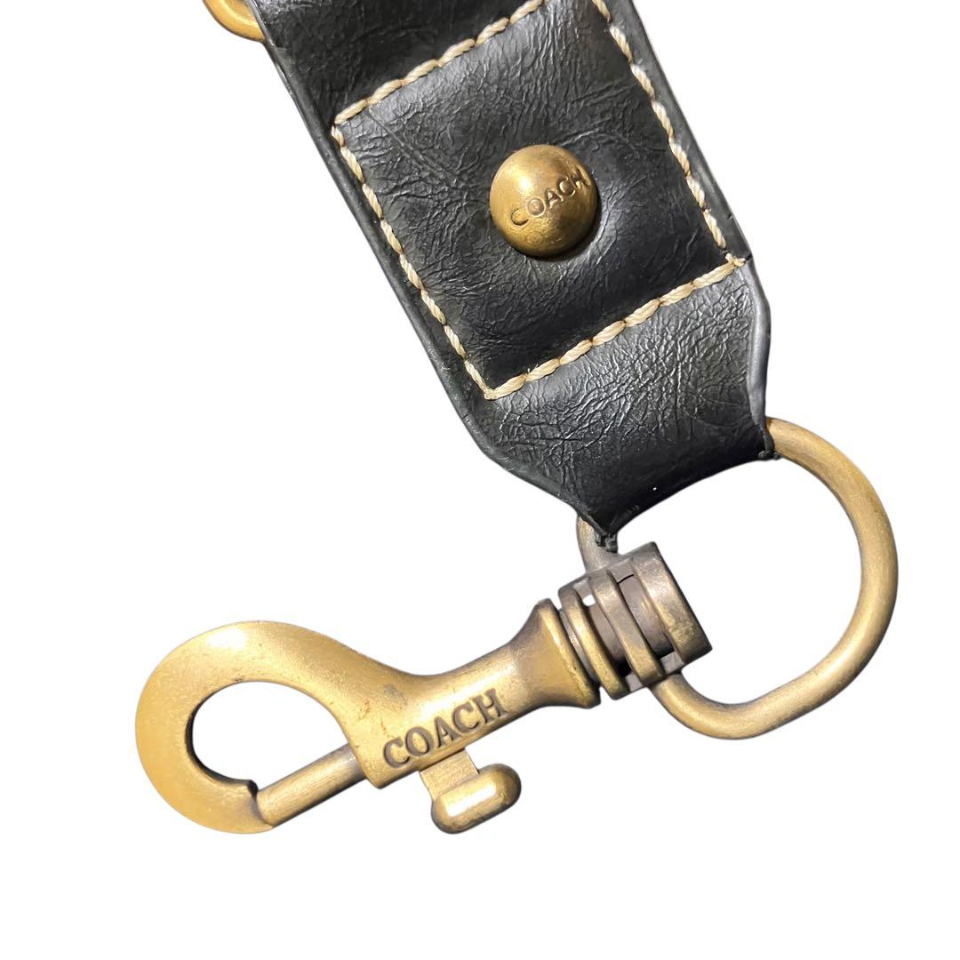 美品✨USA製 OLD COACH ショルダーバッグ 10126 黒 赤 レザー