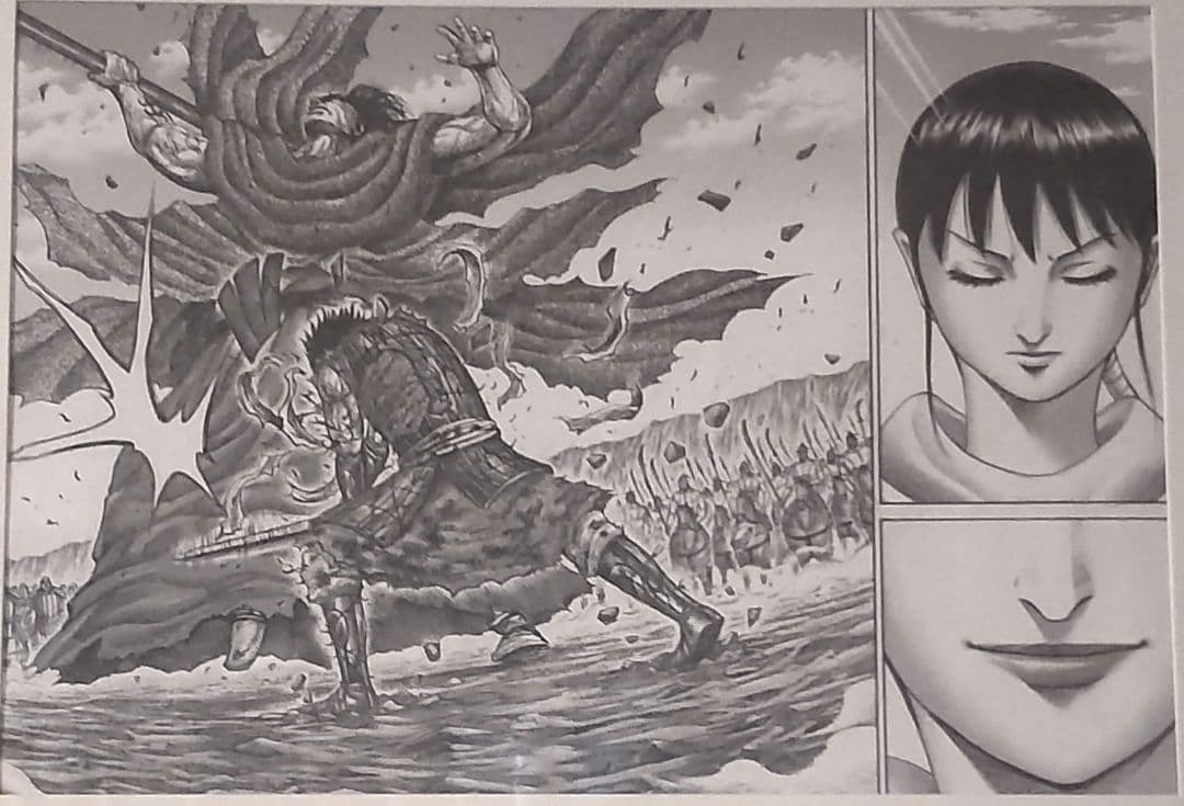 キングダム キングダム展 複製原稿 〜信vs龐煖〜 ポスター 新品