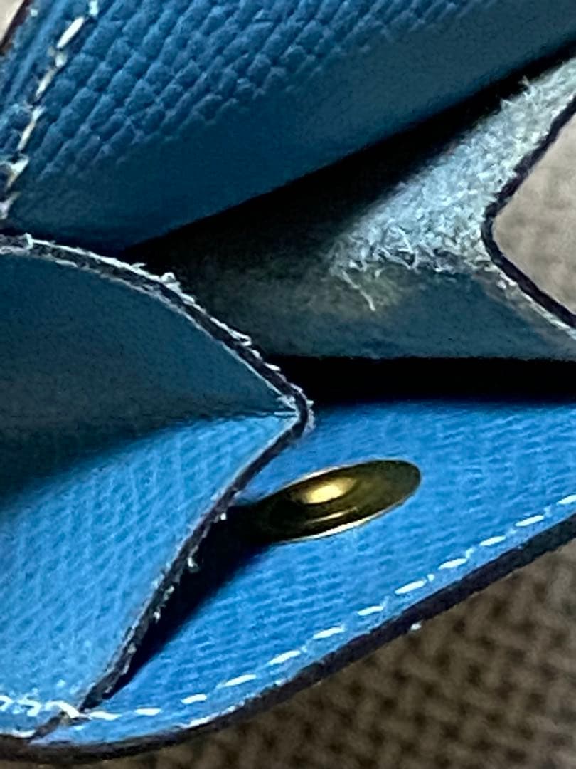 【midoriLOVEさん専用】エルメスペンケース本革ブルーシェーヴル