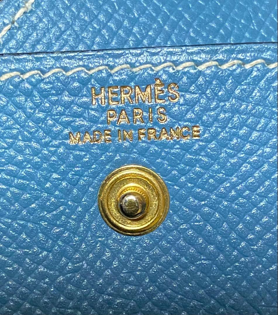 midoriLOVEさん専用】エルメスペンケース本革ブルーシェーヴル - メルカリ