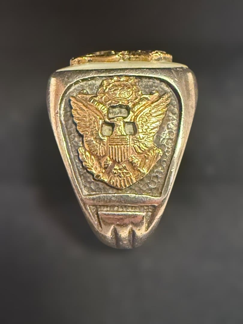 希少 ヴィンテージ WW2 マザーオブパール イーグルリング