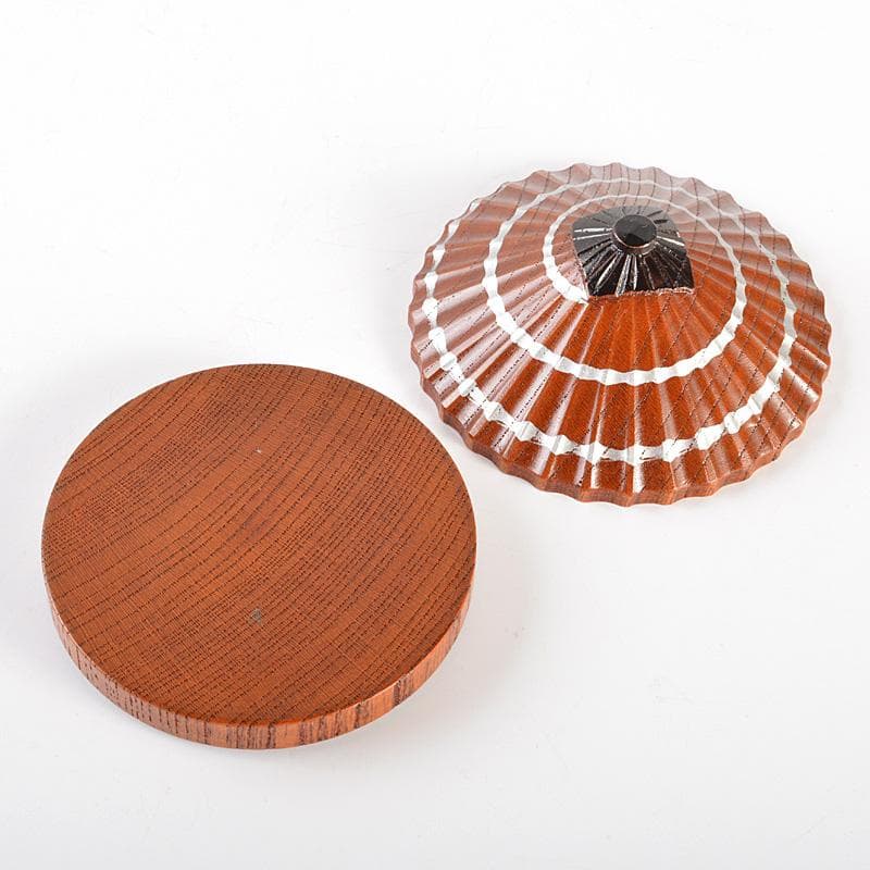 茶道具　中村湖彩作　漆塗　傘　香合　共箱　V　5879