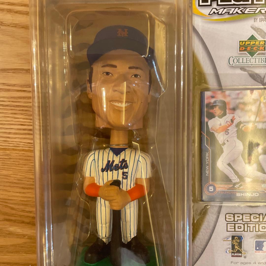 新庄剛　Tsuyoshi Shinjo ボブルヘッド + カードセット　メッツ
