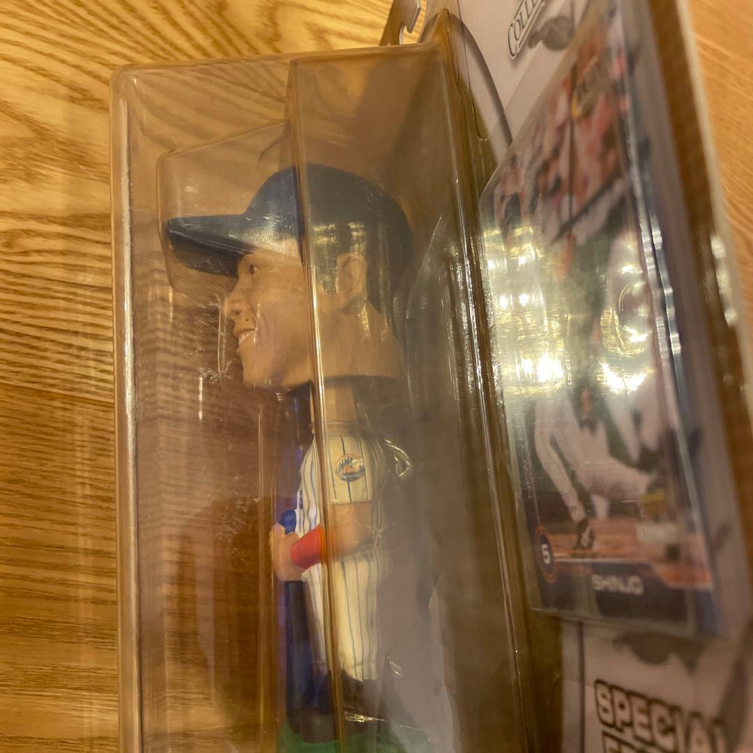 新庄剛　Tsuyoshi Shinjo ボブルヘッド + カードセット　メッツ