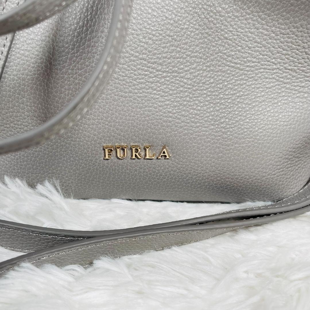 新品未使用 FURLA フルラ コスタンザ ショルダーバッグ グレー 巾着