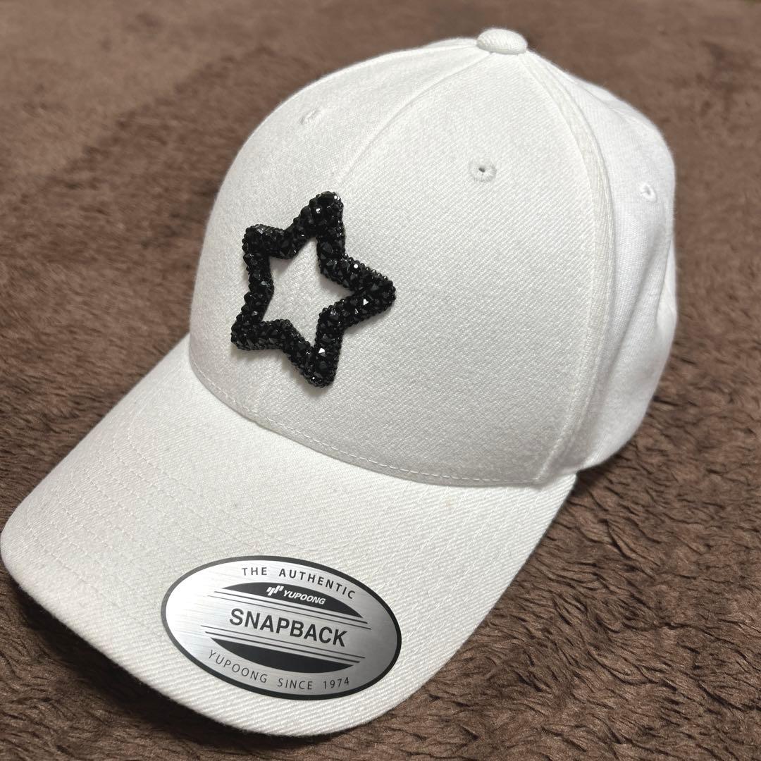 MOBSTAR】MOBSTAR SWAROVSKI CAP WHITE MOBSTAR モブスターキャップ