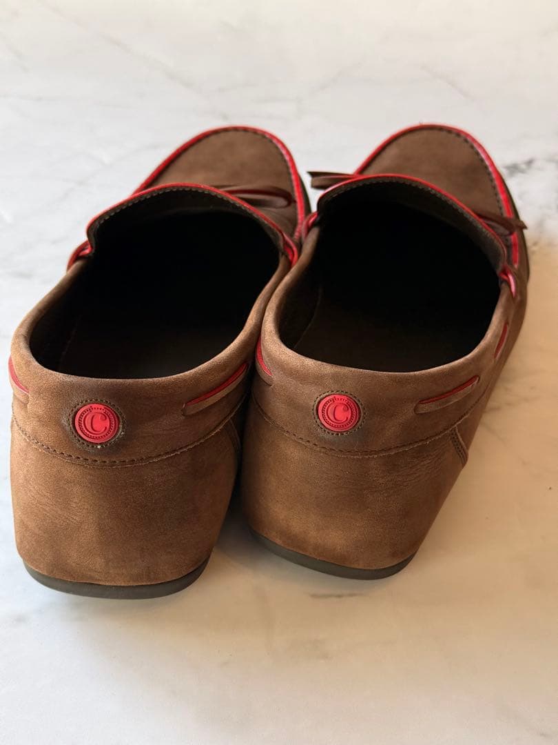 Lobb’s スエード モカシン 靴 ブラウン 甲高 幅広