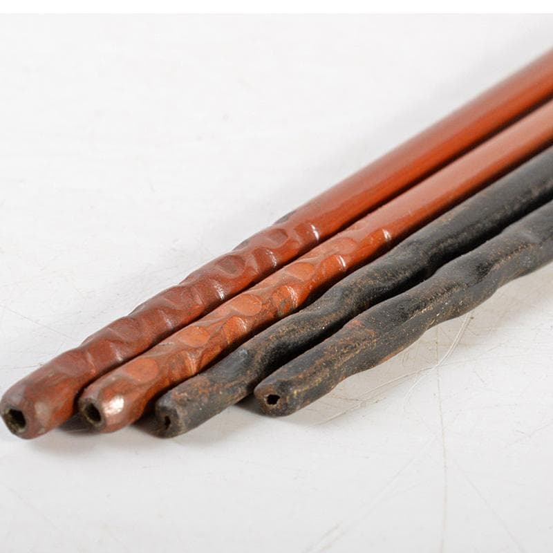 茶道具　銅製　鉄製　火箸　2点　まとめて　箱付　N　5971