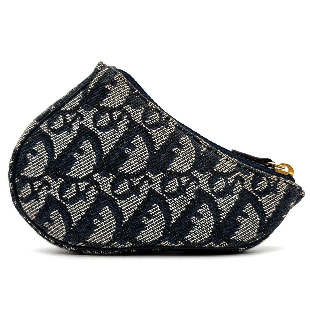 【正規品】ディオール ケース サドル トロッター キーリング ネイビー 金