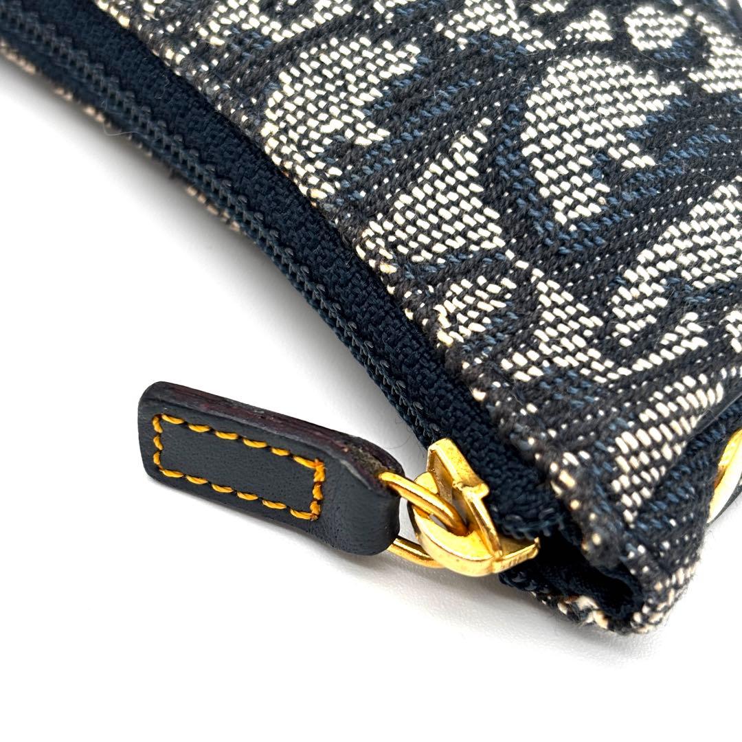 【正規品】ディオール ケース サドル トロッター キーリング ネイビー 金