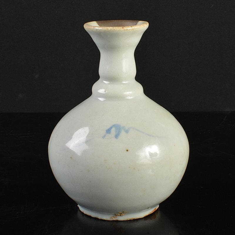 朝鮮美術　李朝　高麗白磁　染付　徳利　M　R7403 朝鮮美術 李朝 高麗白磁 染付 李朝 白磁 徳利 李朝時代 高麗