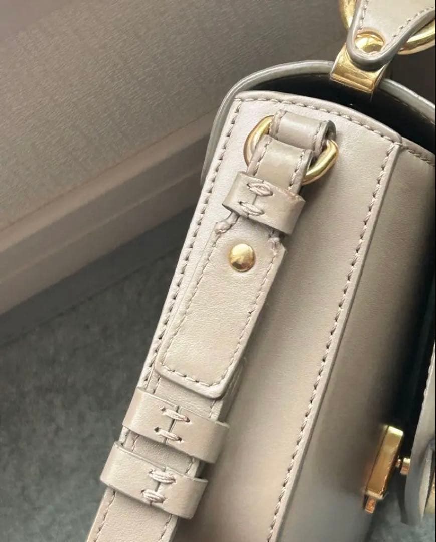 美品 Chloe C シー ミニバッグ ショルダーバッグ グレージュ　本革