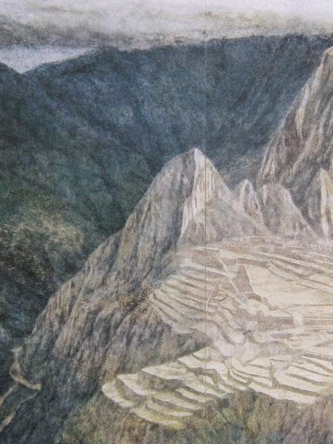 松本哲男、【マチュ・ピチュ（インカ道）】、希少な額装用画集より