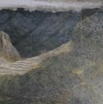 松本哲男、【マチュ・ピチュ（インカ道）】、希少な額装用画集より