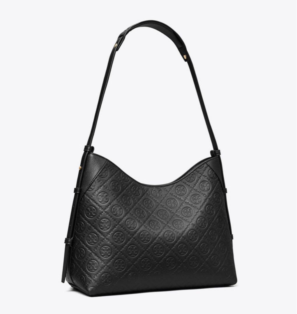 【新品】トリーバーチ　Tモノグラム ペブルド メッセンジャーバッグ