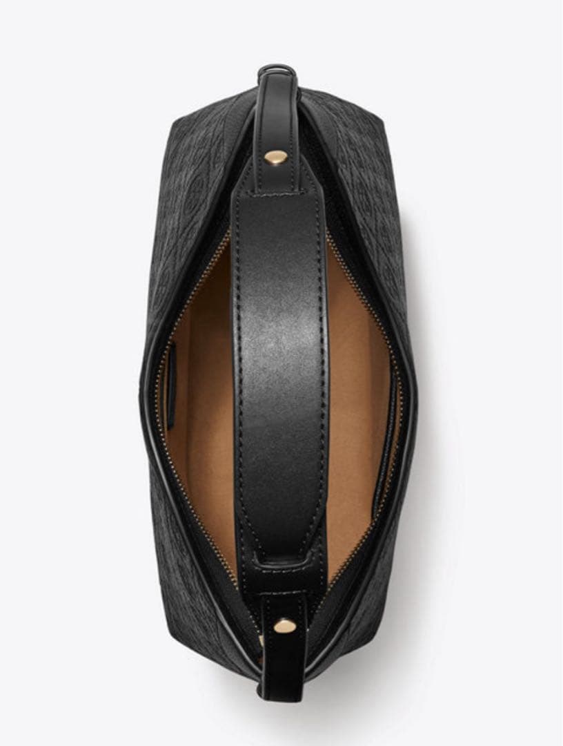 【新品】トリーバーチ　Tモノグラム ペブルド メッセンジャーバッグ