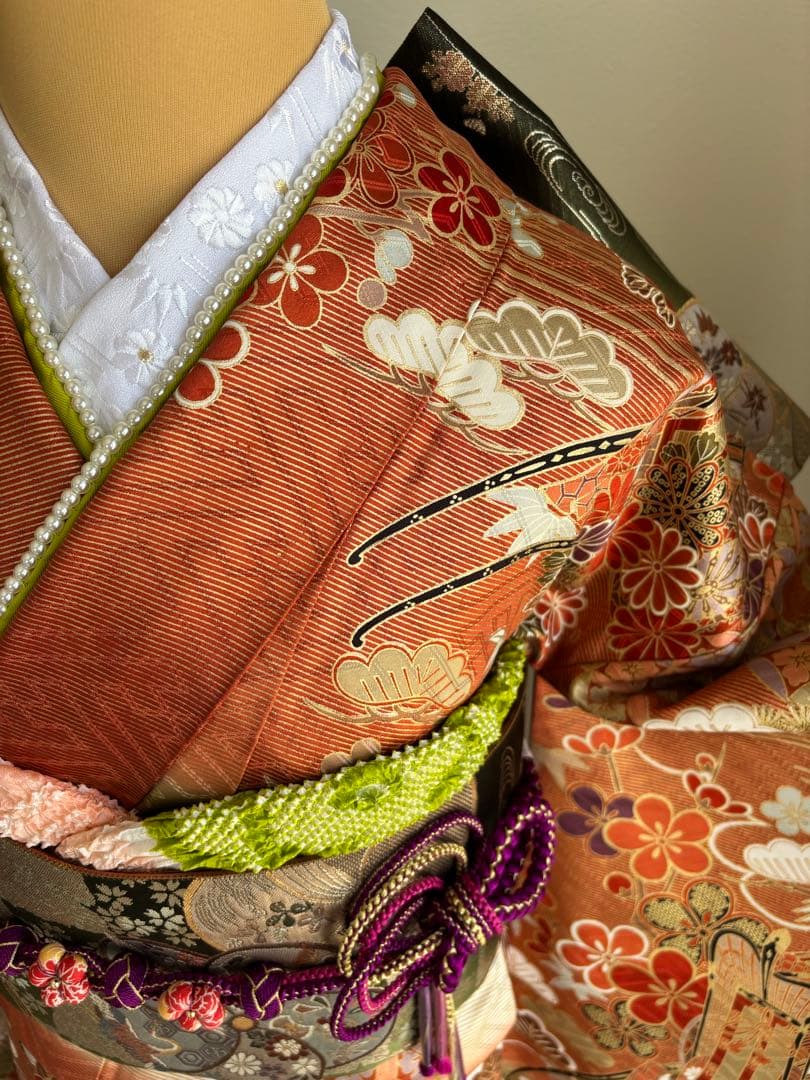 《特別大特価❣️③》振袖フルセット　正絹　成人式