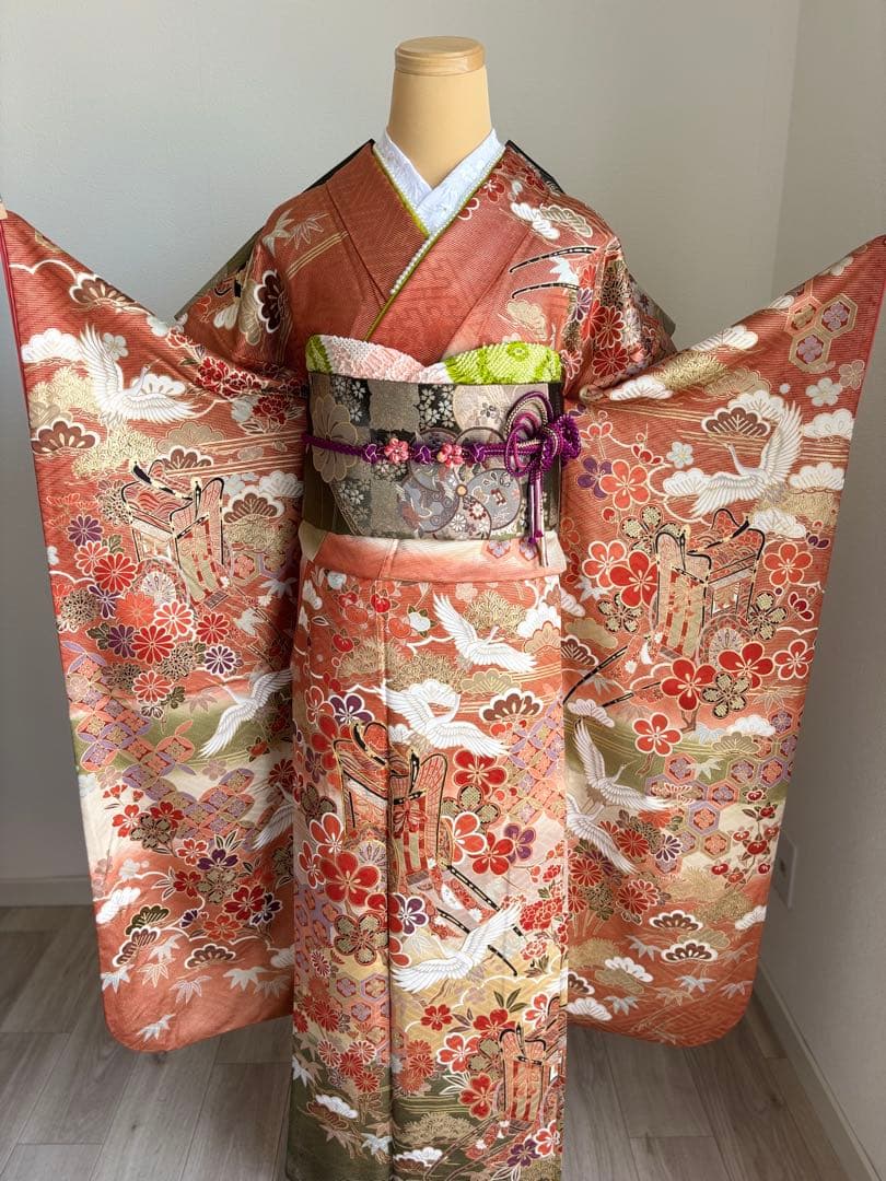 《特別大特価❣️③》振袖フルセット　正絹　成人式