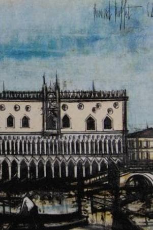 ベルナール・ビュッフェ「VENISE-Le palais des Doges」