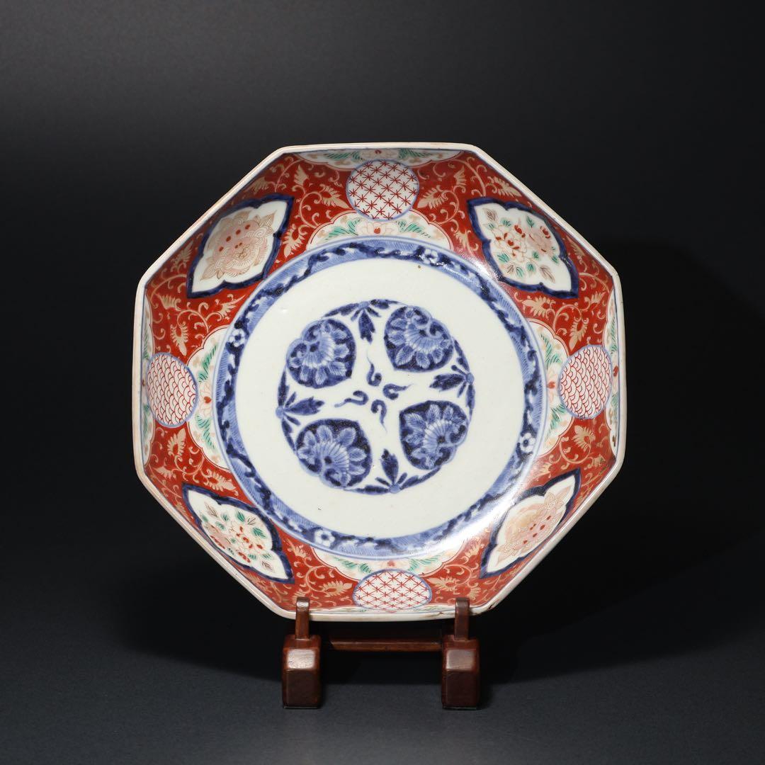 古伊万里金襴手八角鉢　∅ 24㎝　骨董　古伊万里　R0100ラ 古伊万里金襴手八角鉢 ∅ 24㎝ 骨董 古伊万里 R0100ラ