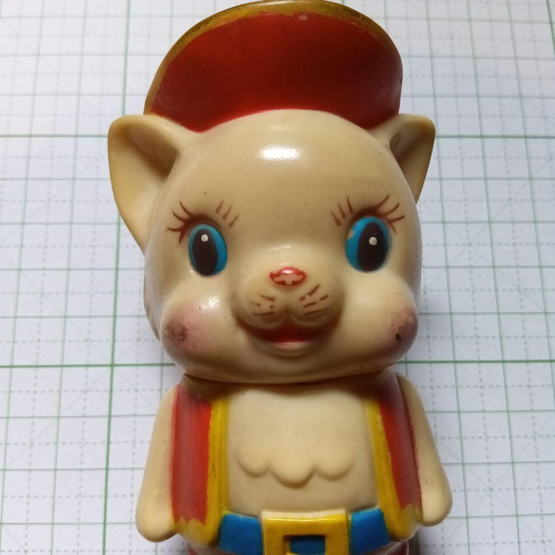 長靴をはいた猫 ソフトビニール人形 貯金箱 昭和レトロ ソフビ - メルカリ