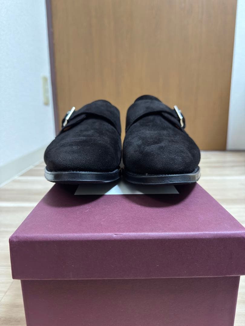 【使用数回極美品】JOHN LOBB ASHILL · ブラックスエード　8.5