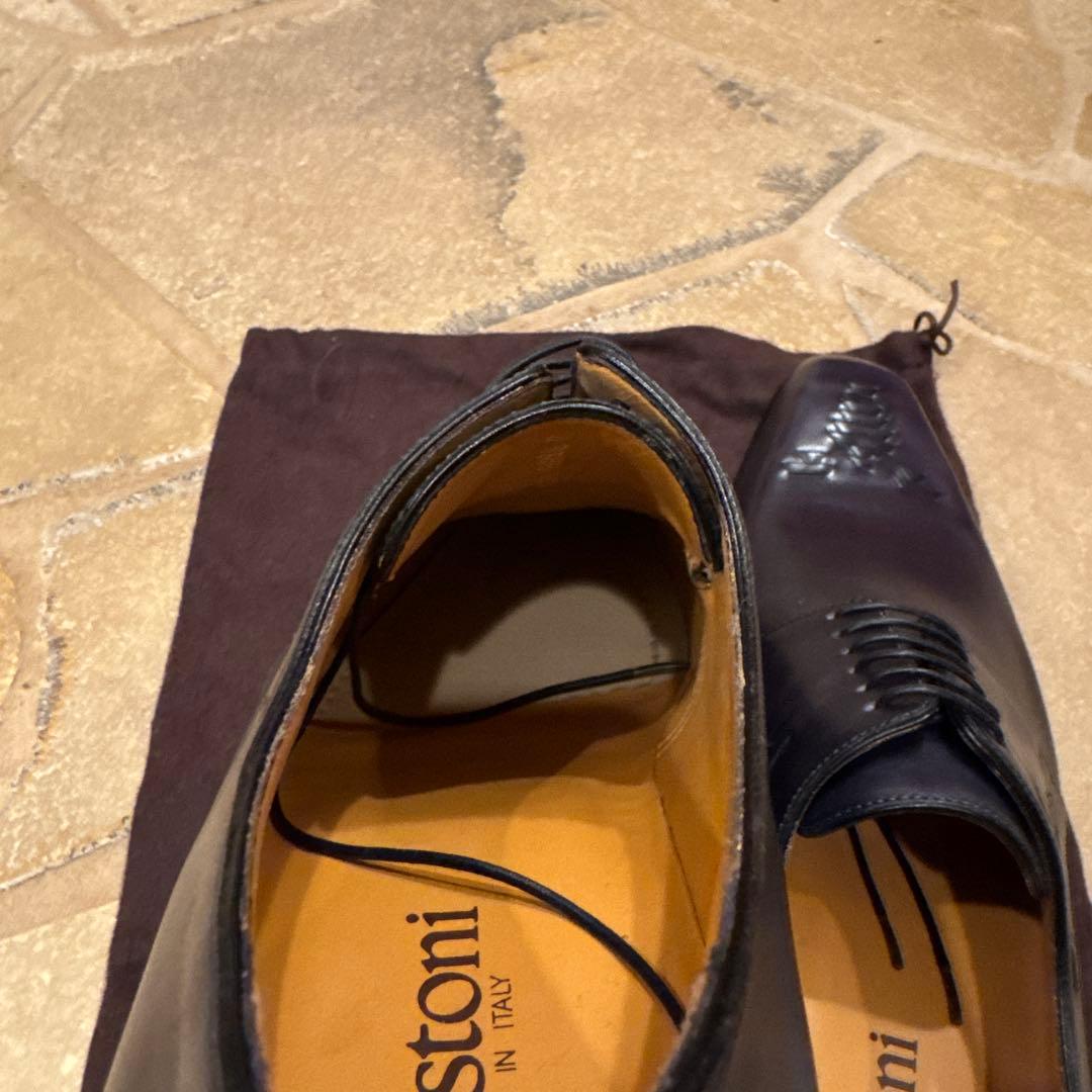 a.testoni⭐️美品・未使用⭐️ネイビー レザー ドレスシューズ