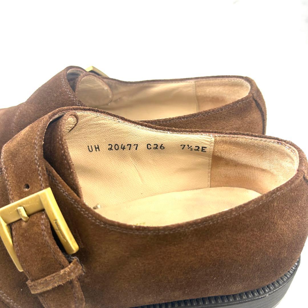 Salvatore Ferragamo シングルモンク スエード 25.5cm